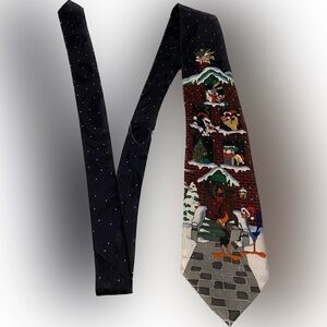 Looney Tunes Mania VTG 1996 Ugly Christmas Santa Novelty Neck  Tie